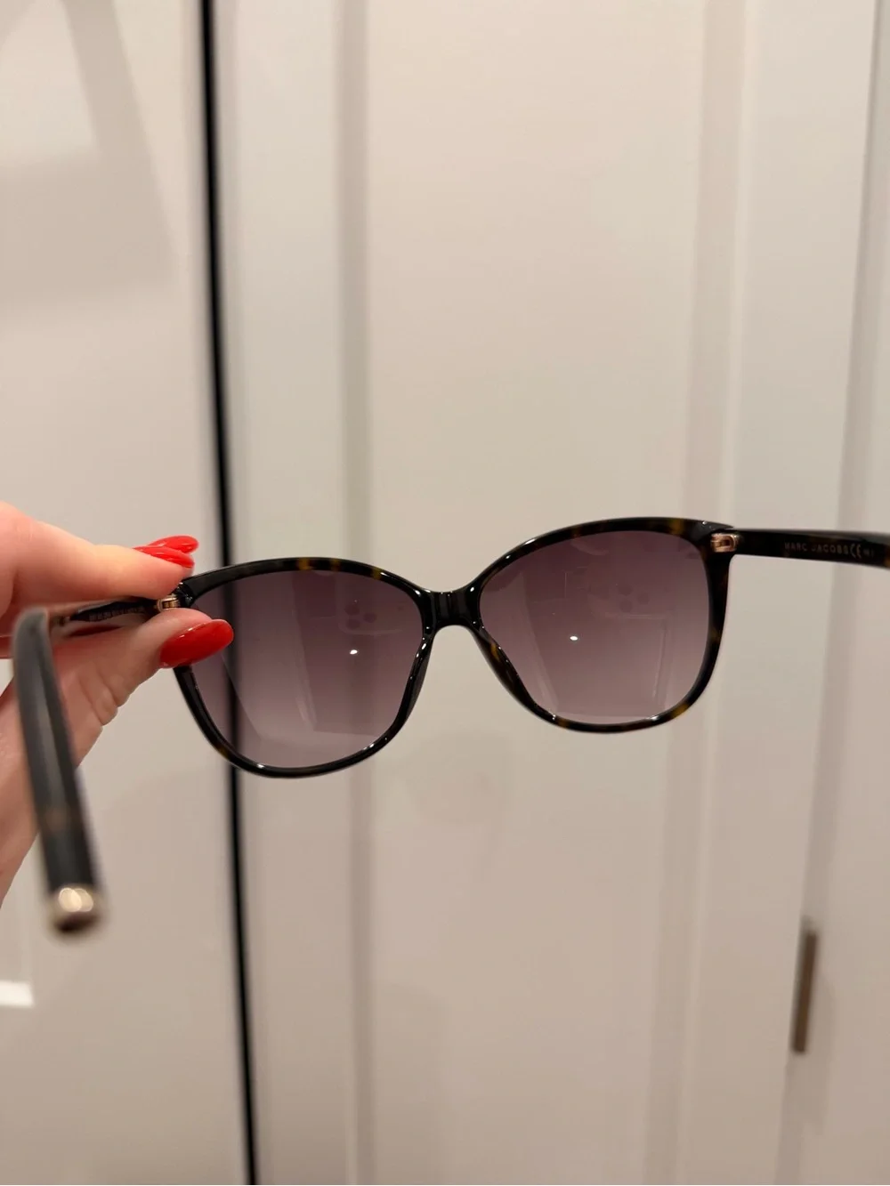 Marc Jacobs Tortoiseshell Cat-Eye Sunglasses with Brown Lenses